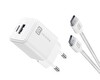 Cellularline 30W Dual Port Şarj Kiti Adaptör + 5A Örgü Kablo