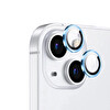 Zore Apple iPhone 13 Cl-12 Premium Safir Parmak İzi Bırakmayan Anti-Reflective Kamera Lens Koruyucu Mavi