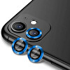 Zore Apple iPhone 12 Cl-12 Premium Safir Parmak İzi Bırakmayan Anti-Reflective Kamera Lens Koruyucu Mavi