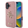 Guess iPhone 16 Kılıf Kapak Pembe