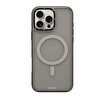 Youngkit Apple iPhone 16 Pro Kılıf M-Safe Şarj Özellikli Cam Arka Yüzey Tpu Gemstone Serisi Kapak - Gri̇