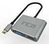 Inca Itpc-06Tx Type-C Hub X4 Hdmi 4K@30 Hz+ Vga+ USB 3.0+Pd 100W Aluminyum Kasa