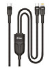 Ttec 2DK56S AlumiCable Duo USB-C – USB-C + Lightning 100W 150cm Hızlı Şarj Kablosu Siyah