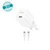 Ttec Smartcharger Gan 30W PD Hızlı Şarj Aleti + USB-C - USB-C Kablo 1.5M Beyaz 2Scp03Cb
