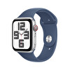 Apple Watch SE GPS + Cellular 44mm Gümüş Alüminyum Kasa ve Kot Rengi Spor Kordon - M/L