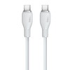 Baseus Pudding Serisi Type-C - Type-C 100W 5A 1.2M Beyaz Hızlı Şarj Kablosu