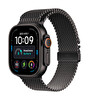 Apple Watch Ultra 4 GPS + Cellular 49mm Siyah Titanyum Kasa ve Siyah Titanium Milano Loop - M