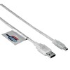 Hama 41533 USB 2.0 A Fiş-Mini B Fiş Transparan