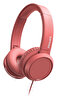 Phılıps TAH4105RD/00 Kulak Üstü Mikrofonlu Kablolu Kulaklık Kırmızı