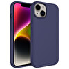 Zore Kivi iPhone 14 Sert Silikon Kılıf - Lacivert