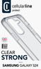 Cellularline CLEARDUOGALS24T Samsung S24 Clearduo Antı-Bakteriyel Sert Şeffaf Kılıf 
