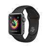 Apple Watch Series 3 38MM Uzay Grisi Alüminyum Kasa Siyah Spor Kordon MTF32TU/A