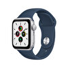 Apple Watch SE GPS 40MM Gümüş Alüminyum Kasa Abis Mavi Spor Kordon
