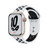 Apple Watch Nike Series 7 GPS + Cellular 41MM Yıldız Işığı Alüminyum Kasa Saf Platin/Siyah Nike Spor Kordon