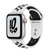 Apple Watch Nike SE GPS +Cellular 40MM Gümüş Alüminyum Kasa Saf Platin/Siyah Nike Spor Kordon