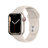 Apple Watch 7 Gps + Cellular 41MM Yıldız Işığı Alüminyum Kasa Yıldız Işığı Spor Kordon MKHR3TU/A