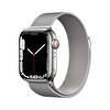 Apple Watch 7 Gps + Cellular 41MM Gümüş Paslanmaz Çelik Kasa Gümüş Milano Loop MKHX3TU/A
