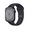 Apple Watch Series 8 GPS 45MM Gece Yarısı Alüminyum Kasa ve Gece Yarısı Spor Kordon