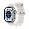 Apple Watch Ultra GPS + Cellular 49MM Titanyum Kasa ve Beyaz Ocean Kordon