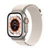 Apple Watch Ultra GPS + Cellular 49MM Titanyum Kasa ve Yıldız Işığı Alpine Small Loop