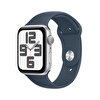 Apple Watch Se Gps 44mm S/M Gümüş Alüminyum Kasa ve Storm Mavi Sport Band 