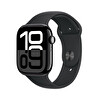 Apple Watch Series 10 GPS 46mm Simsiyah Alüminyum Kasa ve Siyah Spor Kordon - S/M