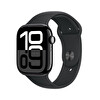 Apple Watch Series 10 GPS 46mm Simsiyah Alüminyum Kasa ve Siyah Spor Kordon - M/L