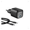 Anker Nano USBC GAN 30W Hızlı Şarj Cihazı Siyah A2698