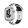 Apple Watch Nike Series 7 GPS  41MM Yıldız Işığı Alüminyum Kasa Saf Platin/Siyah Nike Spor Kordon
