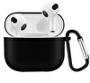 Preo Airpods Seri 3 Uyumlu Taşıma/Koruma Kılıfı Siyah