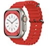 Preo Ocean Watch Band 42 44 45 49MM Kırmızı Akıllı Saat Kordonu