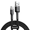 Baseus Cafule Micro USB Kablo 2.4A 1M Gri+Siyah (OUTLET)