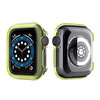 Gpack Apple Watch Se 40MM Önü Arkası Açık Renkli Silikon Yeşil Kordon