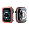 Gpack Apple Watch SE 44 MM Önü Arkası Açık Renkli Silikon Bronz Kordon