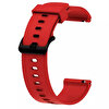 Gpack Samsung Galaxy Watch Active 2 44 MM Silikon Kancalı Kırmızı Kordon
