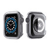 Gpack Apple Watch Series 3 4 5 6 38 MM Önü Arkası Açık Renkli Silikon Renksiz Kordon