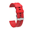 Gpack Samsung Galaxy Watch Active 2 40 MM Silikon Kancalı KRD 23 Kırmızı Kordon