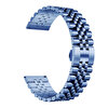 Gpack Oneplus Watch Çift Renk Metal Çıtçıtlı KRD 36 Mavi Kordon