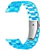 Gpack Huawei Watch GT 3 Active 46 MM Transparan Renkli KRD 27 Mavi Kordon