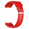 Gpack Samsung Watch Gear S3 46 MM 22 MM Silikon Kançalı Ayarlanabilir KRD 18 Kırmızı Kordon