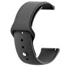 Gpack Samsung Galaxy Watch Active 2 44MM Düz Renkli Silikon Siyah Kordon