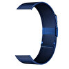 Gpack Oneplus Watch Çıtçıtlı Hasır Metal Örgülü KRD 45 Mavi Kordon