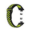 Gpack Huawei Watch Fit Elegant Delikli Çift Renk Silikon Yeşil Kordon
