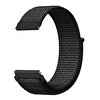 Gpack Samsung Galaxy Watch Active 2 40MM Kumaş Cırtcırt Siyah Kordon