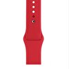 Gpack Apple Watch 44MM Kılıf Silikon Düz Renkli KRD 11 Kırmızı Kordon