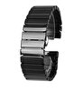 Gpack Samsung Galaxy Watch 3 45MM Seramik Kaplama Parlak KRD 16 Siyah Kordon