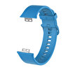 Gpack Huawei Watch Fit New Mat Kancalı Silikon KRD 43 Mavi Kordon