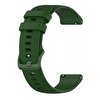 Gpack Huawei Watch 3 Classic Benekli Kancalı Silikon Koyu Yeşil Kordon