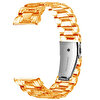 Gpack Samsung Watch 3 45 MM KRD 27 Transparan Renkli Turuncu Kordon