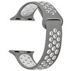 Gpack Apple Watch SE 2 2022 44 MM Delikli Çift Renk Silikon Gri Kordon